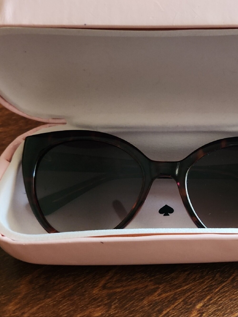 kate spade Amaya Tortoiseshell Cat-Eye Sunglasses with Pink Case